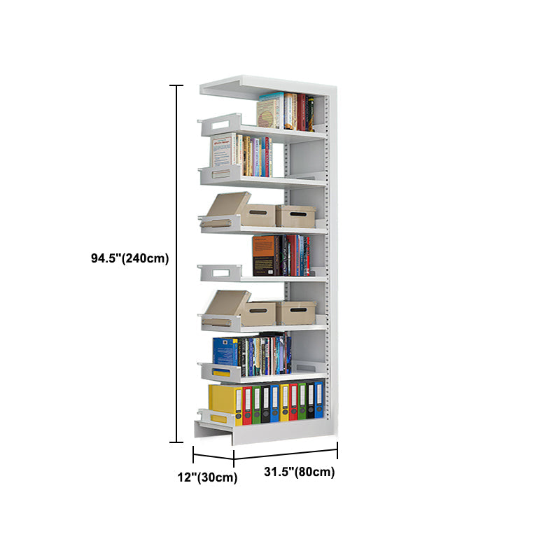 Rectangle Etagere Bookshelf Modern Metal Open Bookcase with Shelves