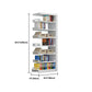 Rectangle Etagere Bookshelf Modern Metal Open Bookcase with Shelves
