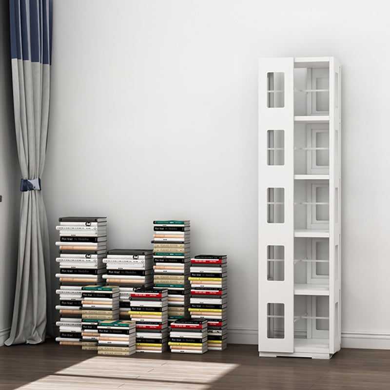Open Back Bookshelf Modern Metal Geometric Rotatable Bookcase