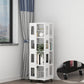 Open Back Bookshelf Modern Metal Geometric Rotatable Bookcase