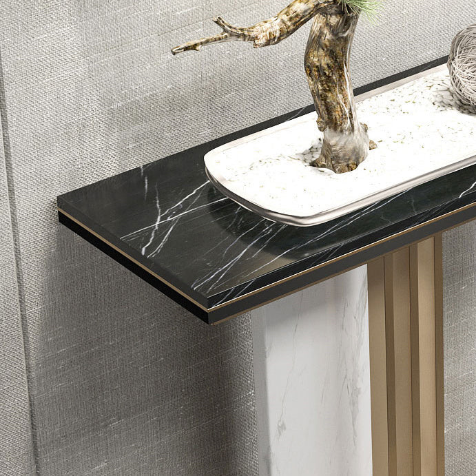 33.46 "Mesa de consola de piedra rectángulo de scratch Resistan Accent Table