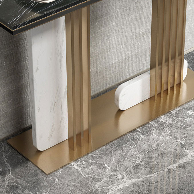 33.46 "Mesa de consola de piedra rectángulo de scratch Resistan Accent Table