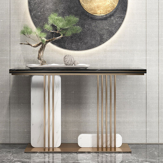 33.46 "Mesa de consola de piedra rectángulo de scratch Resistan Accent Table