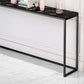 Scratch Resistant Marble Top Console Table with Black Steel Trestle Base Clearhalo 'Console Tables' 'console_tables' 'Entry & Mudroom Furniture' 'furn' 'furn_console_tables' 'Furniture' 5574517