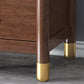 Moderni gambe in noce per il comodino in legno in legno massiccio incluso tavolo da notte in marrone
