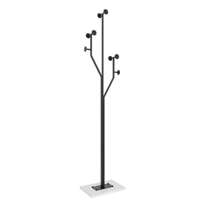 Designer Gorgeous Metal Coat Rack Free Standing Coat Rack in Living Room 15"L x 10"W x 69"H Black