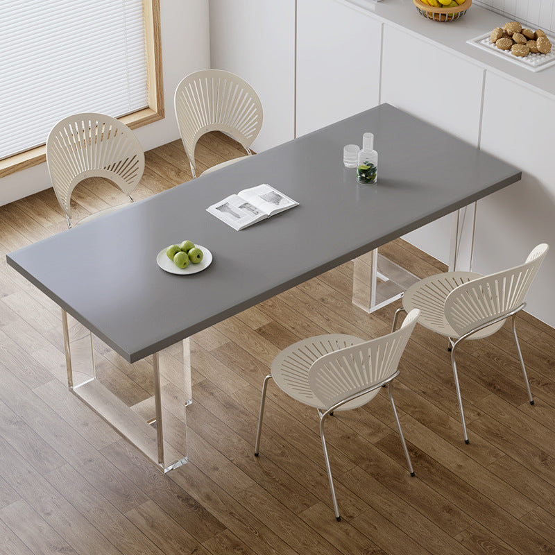 Moderner Rechteck Esstisch Massiv Holz Schlitten Basis fester Esstisch