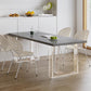 Moderner Rechteck Esstisch Massiv Holz Schlitten Basis fester Esstisch