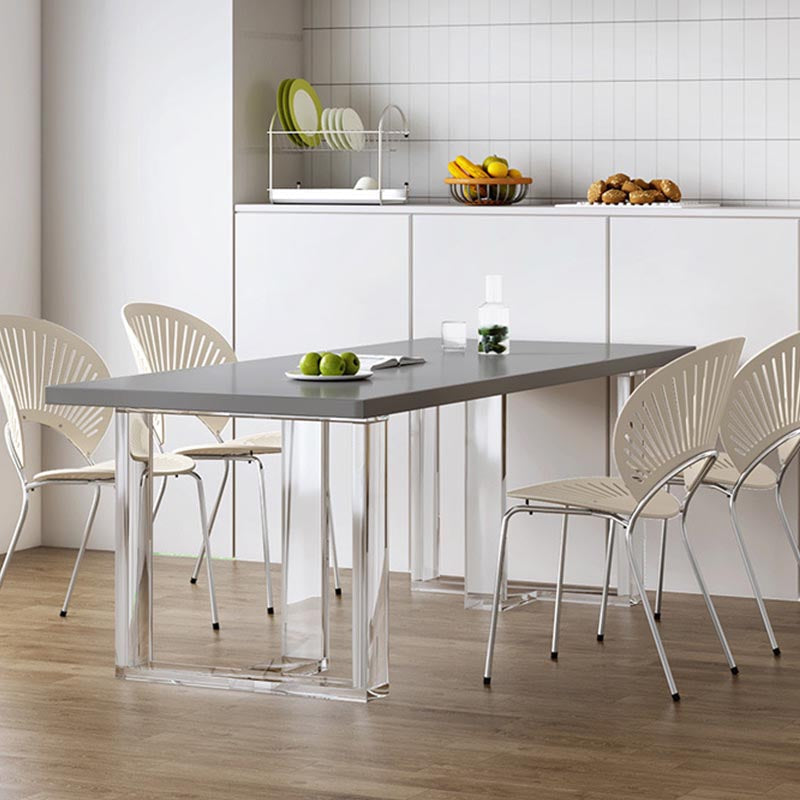 Moderner Rechteck Esstisch Massiv Holz Schlitten Basis fester Esstisch