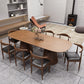 Contemporary Dining Table Pine Solid Wood Dining Table with Double Pedestal
