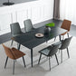 Industrial Rectangle Stone Table Standard Height Kitchen Room Table with 4 Legs