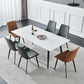Industrial Rectangle Stone Table Standard Height Kitchen Room Table with 4 Legs