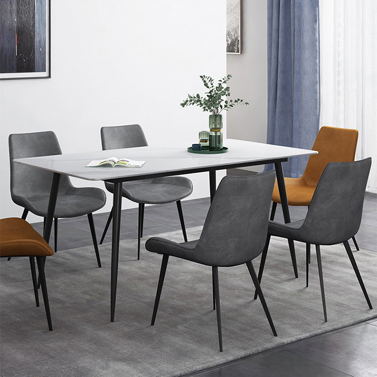 Industrieller Rechteckstein Tisch Standardhöhe Küchentisch mit 4 Beinen