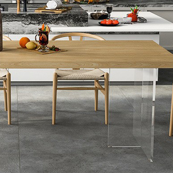 Massivholz Doppelpodesttisch Rechteck moderner Esszimmer Küchentisch