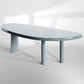 Free Form Solid Wood Dining Table Modern Furniture with Tripod Base in Matte Finish