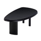 Free Form Solid Wood Dining Table Modern Furniture with Tripod Base in Matte Finish