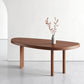 Free Form Solid Wood Dining Table Modern Furniture with Tripod Base in Matte Finish