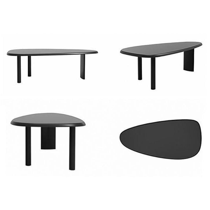 Free Form Solid Wood Dining Table Modern Furniture with Tripod Base in Matte Finish