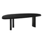 Free Form Solid Wood Dining Table Modern Furniture with Tripod Base in Matte Finish