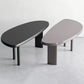 Free Form Solid Wood Dining Table Modern Furniture with Tripod Base in Matte Finish