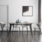 Gray Stone Top Table Rectangle Modern Dining Table with 4 Legs 55.1"L x 31.5"W x 29.5"H Without Chairs Clearhalo 'Dining Tables & Seating' 'Dining Tables' 'dining_table' 'furn' 'furn_dining_table' 'Furniture' 'Kitchen & Dining Furniture' 5580123