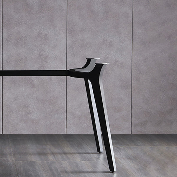 Gray Stone Top Table Rectangle Modern Dining Table with 4 Legs Clearhalo 'Dining Tables & Seating' 'Dining Tables' 'dining_table' 'furn' 'furn_dining_table' 'Furniture' 'Kitchen & Dining Furniture' 5580131