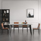 Stone Top Dining Table Contemporary Dining Table with 4 Wood Legs