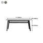 Stone Top Dining Table Contemporary Dining Table with 4 Wood Legs