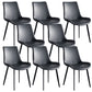 Faux Leather Upholstered Dining Chairs Modern Armless Home Side Chair