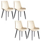 Faux Leather Upholstered Dining Chairs Modern Armless Home Side Chair