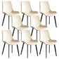 Faux Leather Upholstered Dining Chairs Modern Armless Home Side Chair