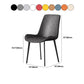 Faux Leather Upholstered Dining Chairs Modern Armless Home Side Chair