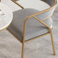 Glam Style Arm Dining Chairs Gold Iron Frame Open Back Dining Side Chair