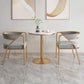 Glam Style Arm Dining Chairs Gold Iron Frame Open Back Dining Side Chair