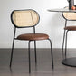 Contemporary Armless Dining Chairs Faux Leather Upholstered Dining Side Chair