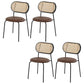 Contemporary Armless Dining Chairs Faux Leather Upholstered Dining Side Chair