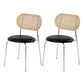 Contemporary Armless Dining Chairs Faux Leather Upholstered Dining Side Chair