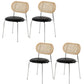 Contemporary Armless Dining Chairs Faux Leather Upholstered Dining Side Chair