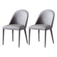 Faux Leather Armless Dining Chairs Upholstered Dining Room Chair Grey 2 Piece Set Clearhalo 'Dining Chairs' 'Dining Tables & Seating' 'dining_chair' 'furn' 'furn_dining_chair' 'Furniture' 'Kitchen & Dining Furniture' 5580389