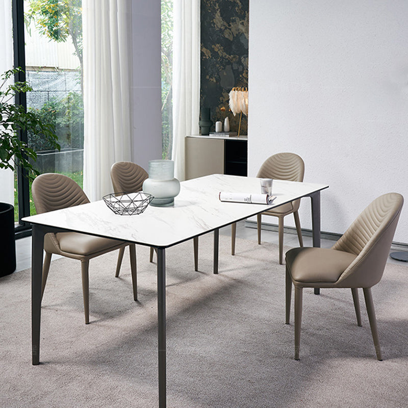 Faux Leather Armless Dining Chairs Upholstered Dining Room Chair Clearhalo 'Dining Chairs' 'Dining Tables & Seating' 'dining_chair' 'furn' 'furn_dining_chair' 'Furniture' 'Kitchen & Dining Furniture' 5580390