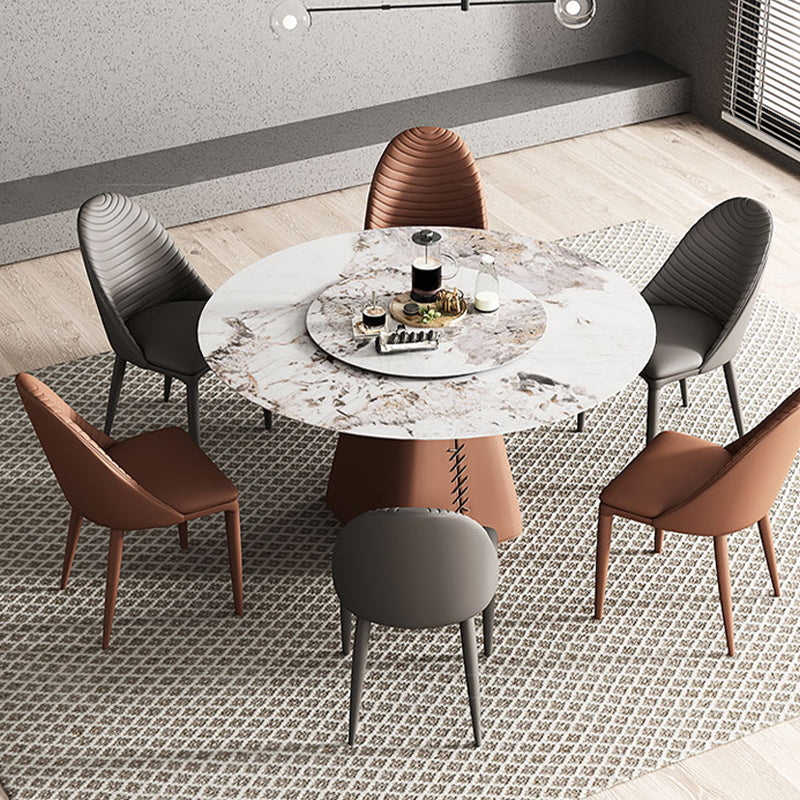 Faux Leather Armless Dining Chairs Upholstered Dining Room Chair Clearhalo 'Dining Chairs' 'Dining Tables & Seating' 'dining_chair' 'furn' 'furn_dining_chair' 'Furniture' 'Kitchen & Dining Furniture' 5580393