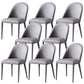 Faux Leather Armless Dining Chairs Upholstered Dining Room Chair Grey 8 Piece Set Clearhalo 'Dining Chairs' 'Dining Tables & Seating' 'dining_chair' 'furn' 'furn_dining_chair' 'Furniture' 'Kitchen & Dining Furniture' 5580396
