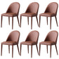 Faux Leather Armless Dining Chairs Upholstered Dining Room Chair Brown 6 Piece Set Clearhalo 'Dining Chairs' 'Dining Tables & Seating' 'dining_chair' 'furn' 'furn_dining_chair' 'Furniture' 'Kitchen & Dining Furniture' 5580404