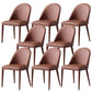 Faux Leather Armless Dining Chairs Upholstered Dining Room Chair Brown 8 Piece Set Clearhalo 'Dining Chairs' 'Dining Tables & Seating' 'dining_chair' 'furn' 'furn_dining_chair' 'Furniture' 'Kitchen & Dining Furniture' 5580406