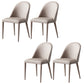Faux Leather Armless Dining Chairs Upholstered Dining Room Chair Khaki 4 Piece Set Clearhalo 'Dining Chairs' 'Dining Tables & Seating' 'dining_chair' 'furn' 'furn_dining_chair' 'Furniture' 'Kitchen & Dining Furniture' 5580411