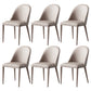 Faux Leather Armless Dining Chairs Upholstered Dining Room Chair Khaki 6 Piece Set Clearhalo 'Dining Chairs' 'Dining Tables & Seating' 'dining_chair' 'furn' 'furn_dining_chair' 'Furniture' 'Kitchen & Dining Furniture' 5580413