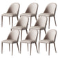 Faux Leather Armless Dining Chairs Upholstered Dining Room Chair Khaki 8 Piece Set Clearhalo 'Dining Chairs' 'Dining Tables & Seating' 'dining_chair' 'furn' 'furn_dining_chair' 'Furniture' 'Kitchen & Dining Furniture' 5580415