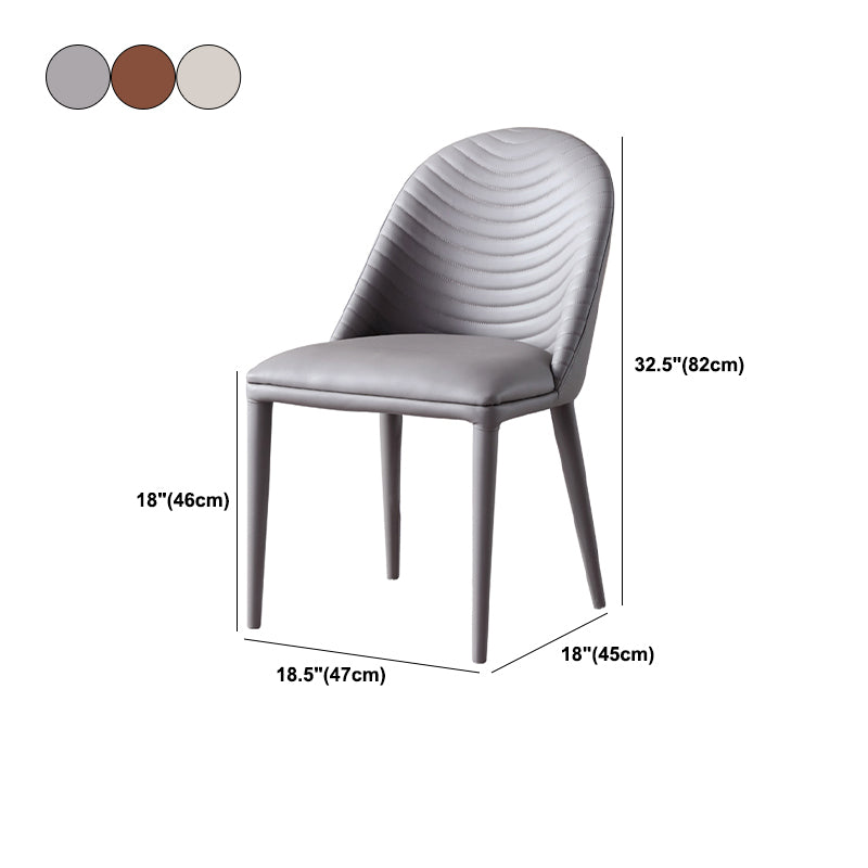 Faux Leather Armless Dining Chairs Upholstered Dining Room Chair Clearhalo 'Dining Chairs' 'Dining Tables & Seating' 'dining_chair' 'furn' 'furn_dining_chair' 'Furniture' 'Kitchen & Dining Furniture' 5580416