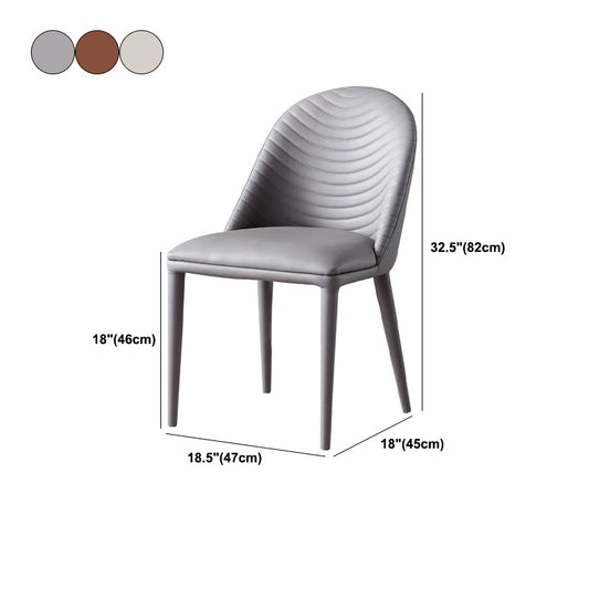 Faux Leather Armless Dining Chairs Upholstered Dining Room Chair Clearhalo 'Dining Chairs' 'Dining Tables & Seating' 'dining_chair' 'furn' 'furn_dining_chair' 'Furniture' 'Kitchen & Dining Furniture' 5580416
