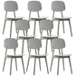 Scandinavian Plastic Dining Side Chair Open Back Armless Dining Chairs